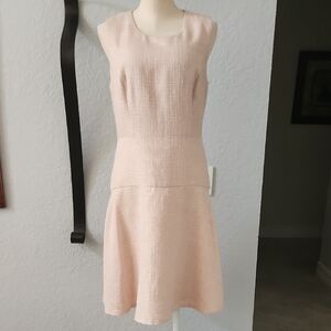 DKNYC Pink Sheath Midi Dress Scoop Neck Sleeveless